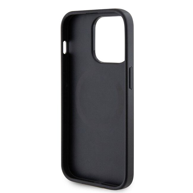 Husa premium pentru  iPhone 15 Pro compatibila MagSafe Guess Luxury Series - Negru