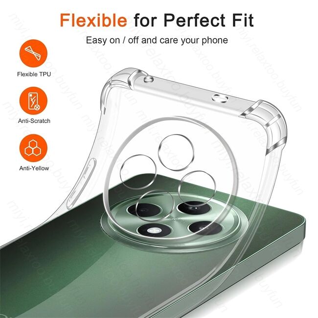 Husa pentru Oppo Reno 12F,  Reno 12FS Anti-Shock 1.5mm reinforced 4 corners, transparent