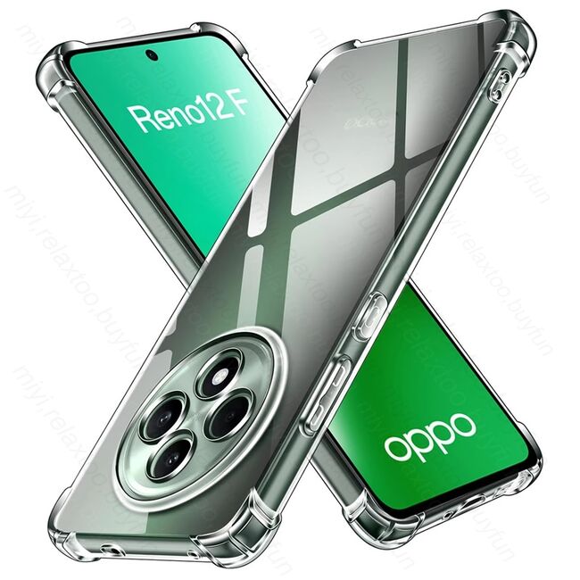 Husa pentru Oppo Reno 12F,  Reno 12FS Anti-Shock 1.5mm reinforced 4 corners, transparent