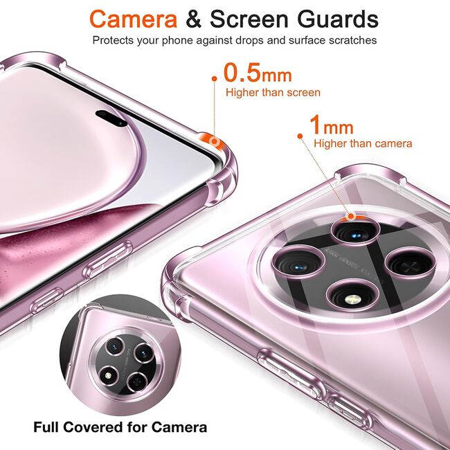 Husa pentru  Honor Magic 7 Lite Slim Anti-Shock 1.5mm reinforced 4 corners, Transparent