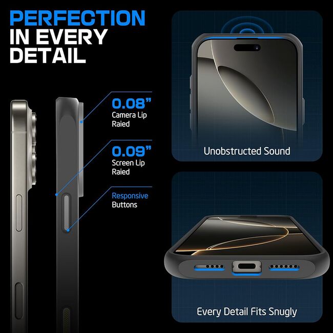 Husa iPhone 16 Pro Max Supcase Unicorn Beetle Slim Clear MagSafe, gri
