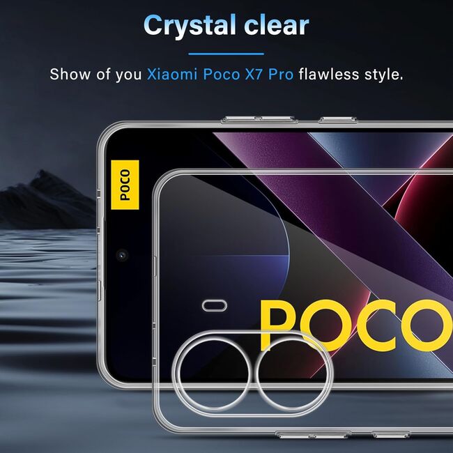 Husa pentru  Poco X7 Pro, Anti-Shock 1.5mm, cu protectie lentile, Transparent