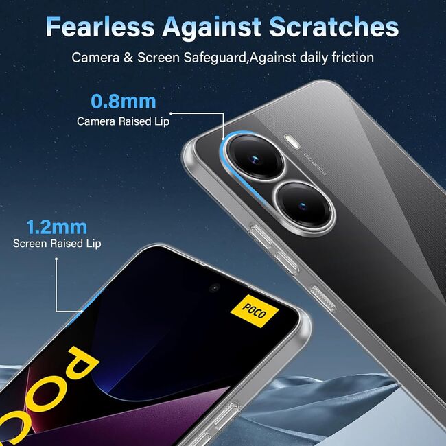 Husa pentru  Poco X7 Pro, Anti-Shock 1.5mm, cu protectie lentile, Transparent