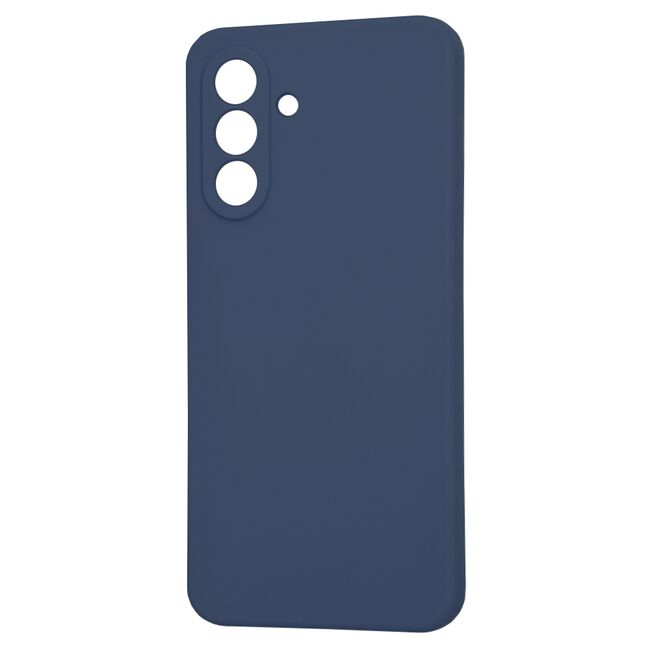 Husa pentru  Samsung Galaxy A56 Liquid Silicone cu MagSafe, subțire, captusita cu microfibra, anti amprentă, protectie cameră foto, Albastru