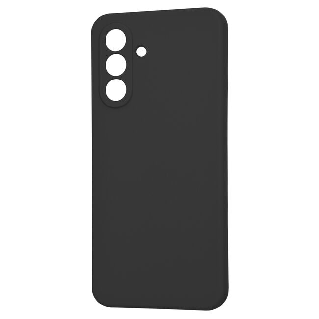 Husa pentru  Samsung Galaxy A56 Liquid Silicone cu MagSafe, subțire, captusita cu microfibra, anti amprentă, protectie cameră foto, Negru