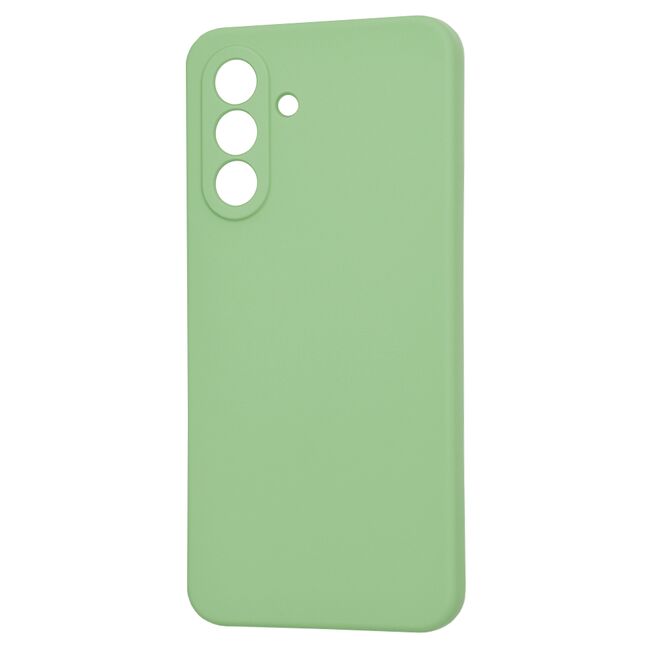 Husa pentru  Samsung Galaxy A56 Liquid Silicone cu MagSafe, subțire, captusita cu microfibra, anti amprentă, protectie cameră foto, Verde deschis