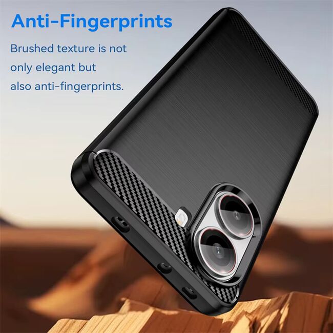 Husa pentru Poco X7 Pro Carbon Liquid Silicone, Negru
