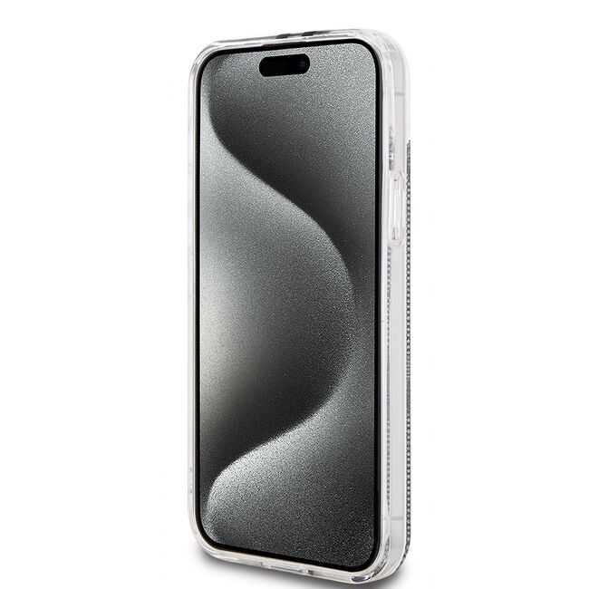 Husa premium  iPhone 15 Plus pentru Guess Elegance Series - Gri inchis