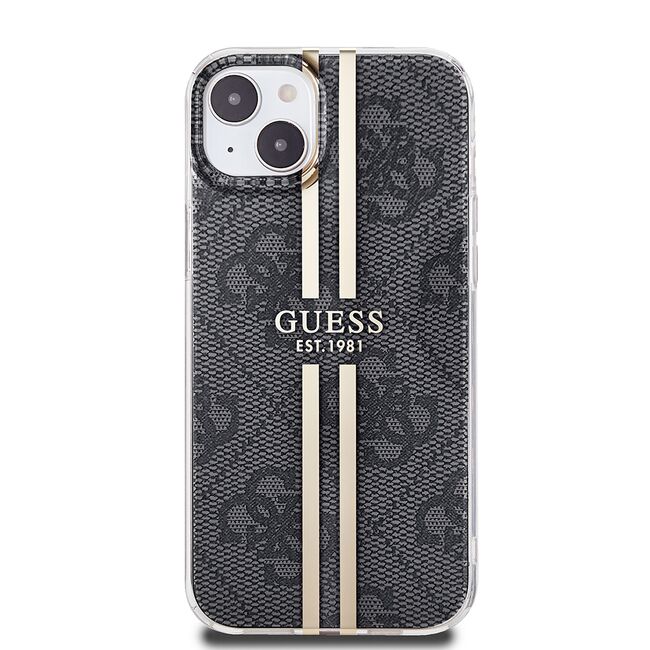 Husa premium  iPhone 15 Plus pentru Guess Elegance Series - Gri inchis