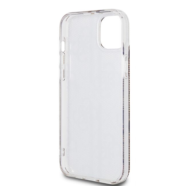 Husa premium  iPhone 15 Plus pentru Guess Elegance Series - Maro deschis