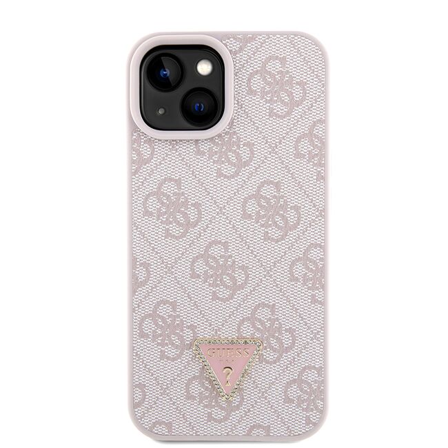 Husa premium  iPhone 15 Plus pentru Guess Elegance Series - Roz