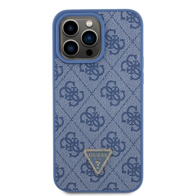Husa premium  iPhone 15 Pro pentru Guess Elegance Series - Albastru deschis
