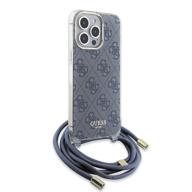 Husa premium  iPhone 15 Pro pentru Guess Elegance Series - Albastru