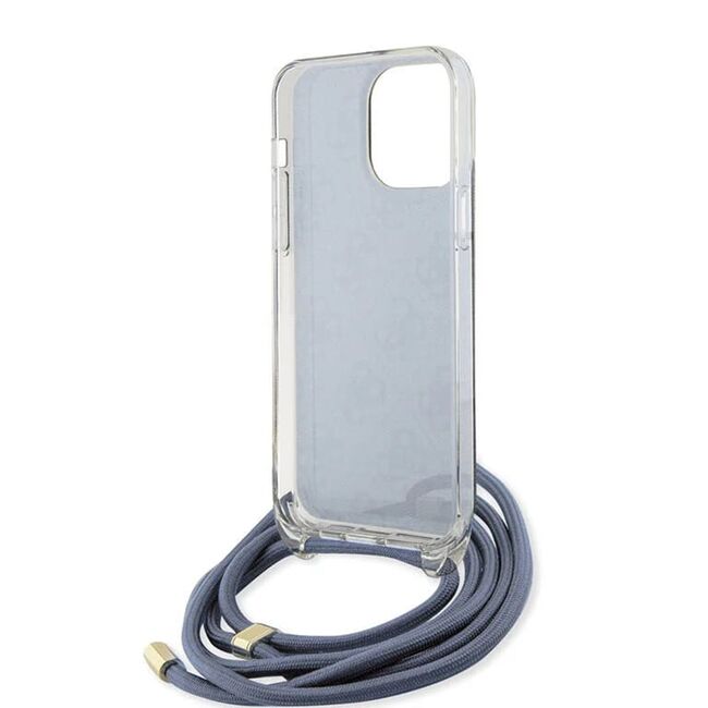 Husa premium  iPhone 15 Pro pentru Guess Elegance Series - Albastru