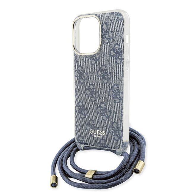 Husa premium  iPhone 15 Pro pentru Guess Elegance Series - Albastru
