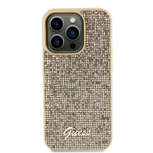 Husa premium  iPhone 15 Pro pentru Guess Elegance Series - Auriu