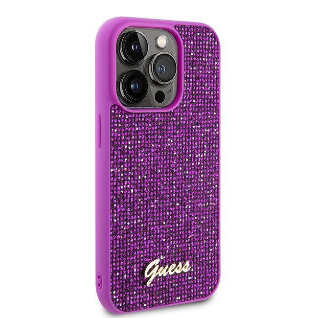 Husa premium  iPhone 15 Pro pentru Guess Elegance Series - Fucsia