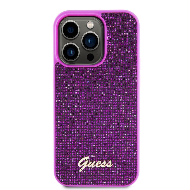 Husa premium  iPhone 15 Pro pentru Guess Elegance Series - Fucsia