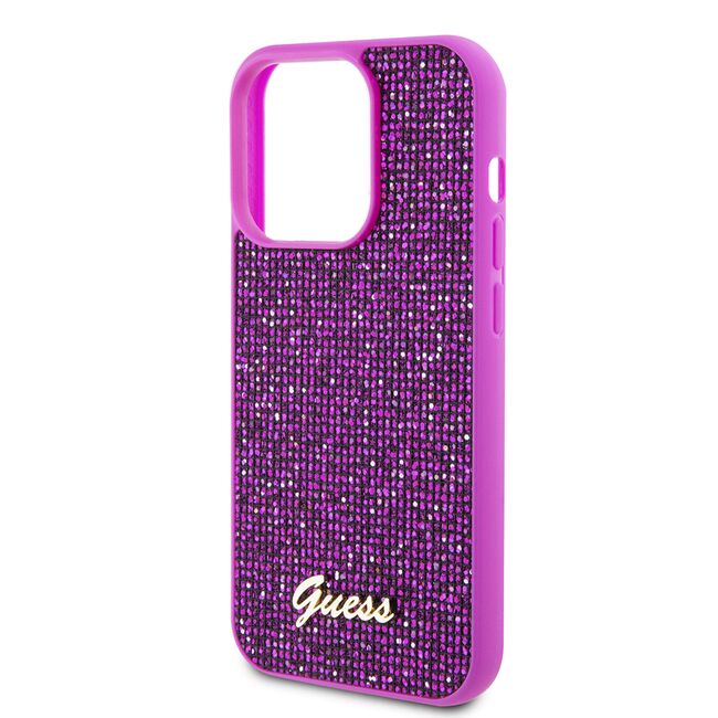 Husa premium  iPhone 15 Pro pentru Guess Elegance Series - Fucsia