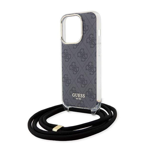Husa premium  iPhone 15 Pro pentru Guess Elegance Series - Gri inchis