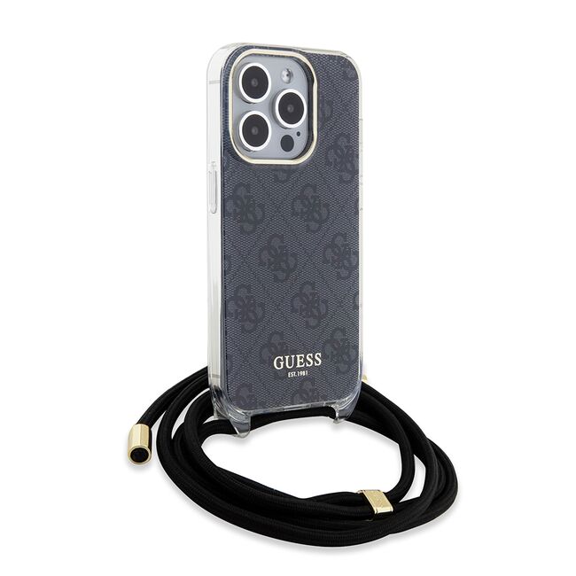 Husa premium  iPhone 15 Pro pentru Guess Elegance Series - Gri inchis