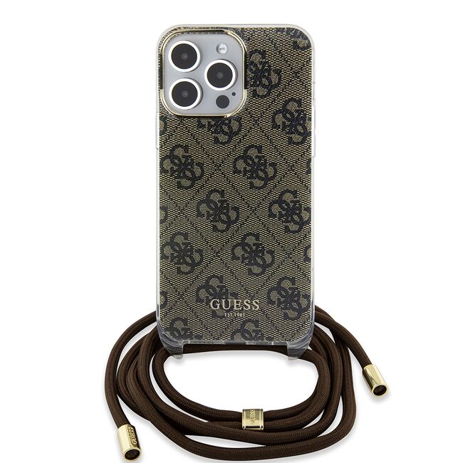 Husa premium  iPhone 15 Pro pentru Guess Elegance Series - Maro