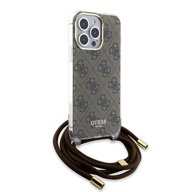 Husa premium  iPhone 15 Pro pentru Guess Elegance Series - Maro