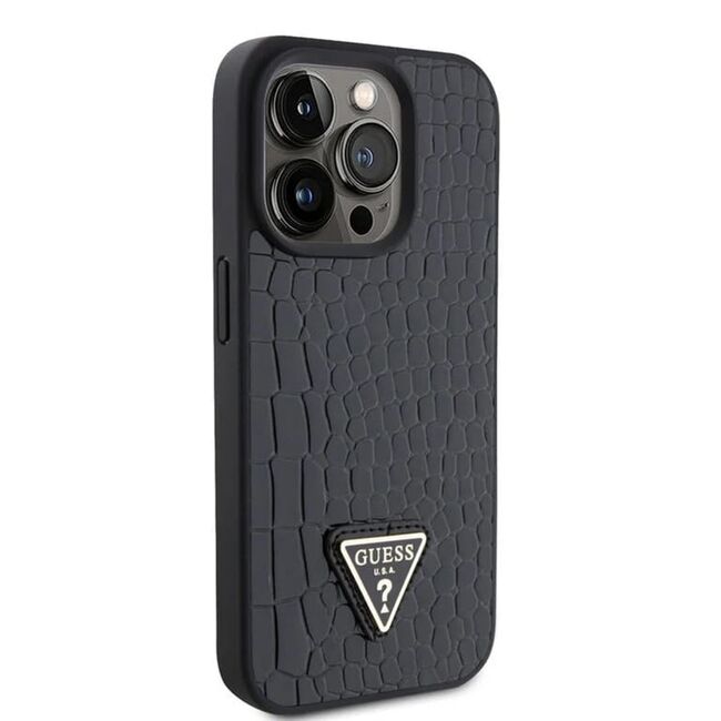 Husa premium  iPhone 15 Pro pentru Guess Elegance Series - Negru electric
