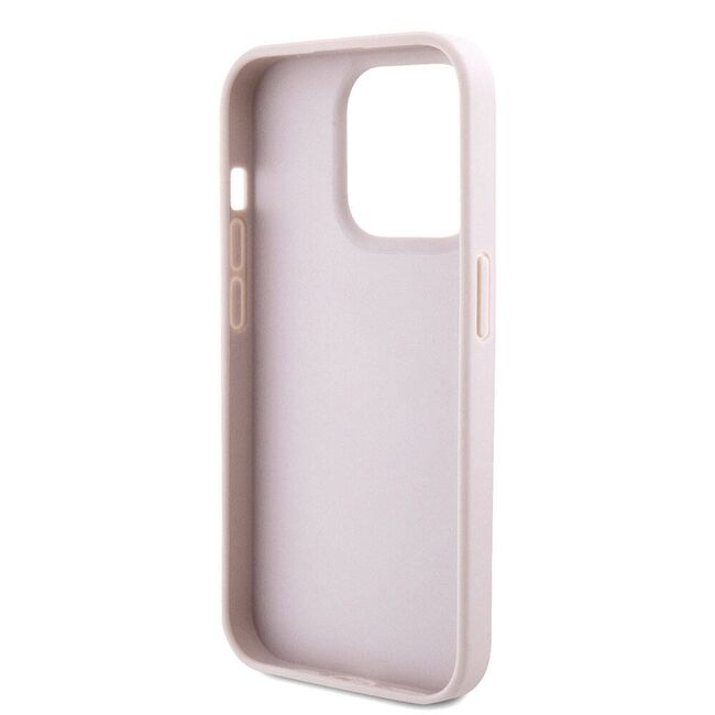 Husa premium  iPhone 15 Pro pentru Guess Elegance Series - Roz neon