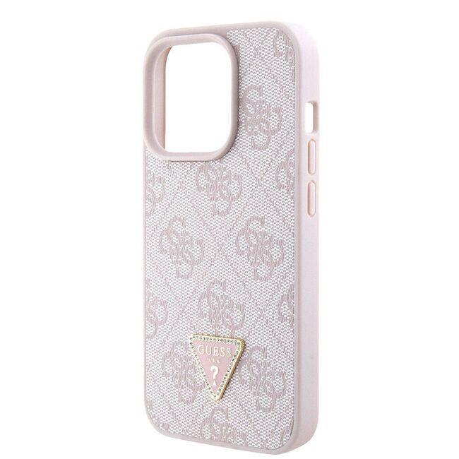 Husa premium  iPhone 15 Pro pentru Guess Elegance Series - Roz neon