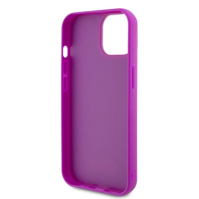 Husa premium  iPhone 15 pentru Guess Elegance Series - Fucsia