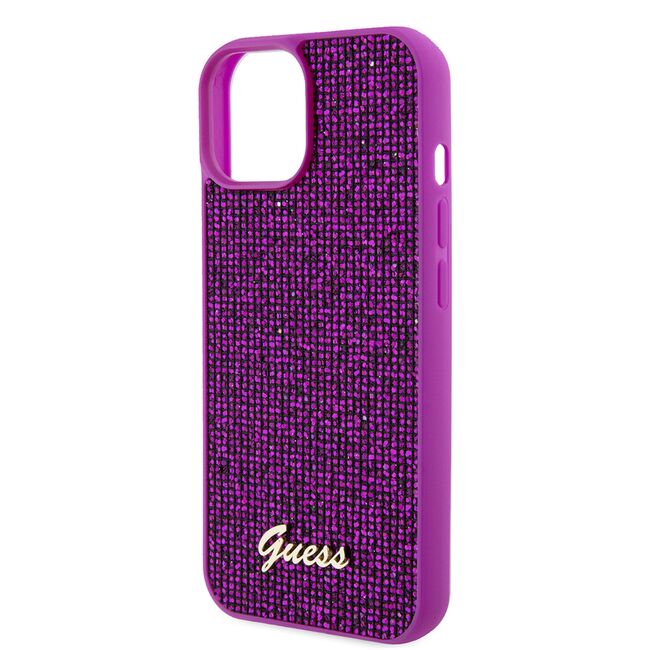 Husa premium  iPhone 15 pentru Guess Elegance Series - Fucsia