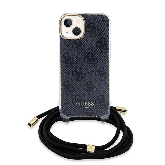 Husa premium  iPhone 15 pentru Guess Elegance Series - Gri inchis