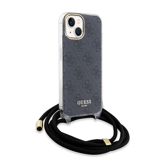 Husa premium  iPhone 15 pentru Guess Elegance Series - Gri inchis