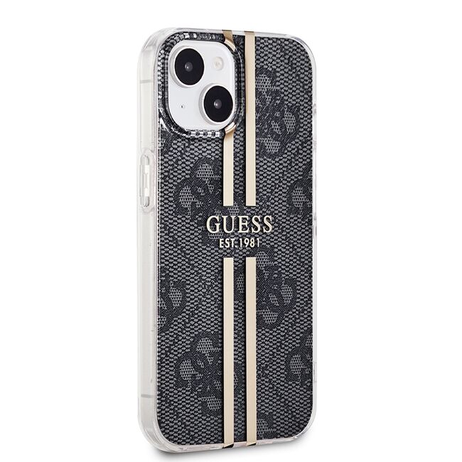 Husa premium  iPhone 15 pentru Guess Elegance Series - Gri inchis