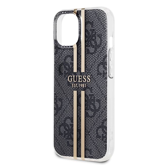 Husa premium  iPhone 15 pentru Guess Elegance Series - Gri inchis