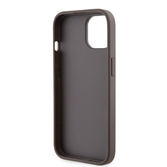 Husa premium  iPhone 15 pentru Guess Elegance Series - Maro inchis