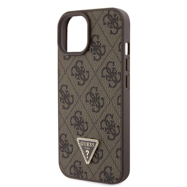 Husa premium  iPhone 15 pentru Guess Elegance Series - Maro