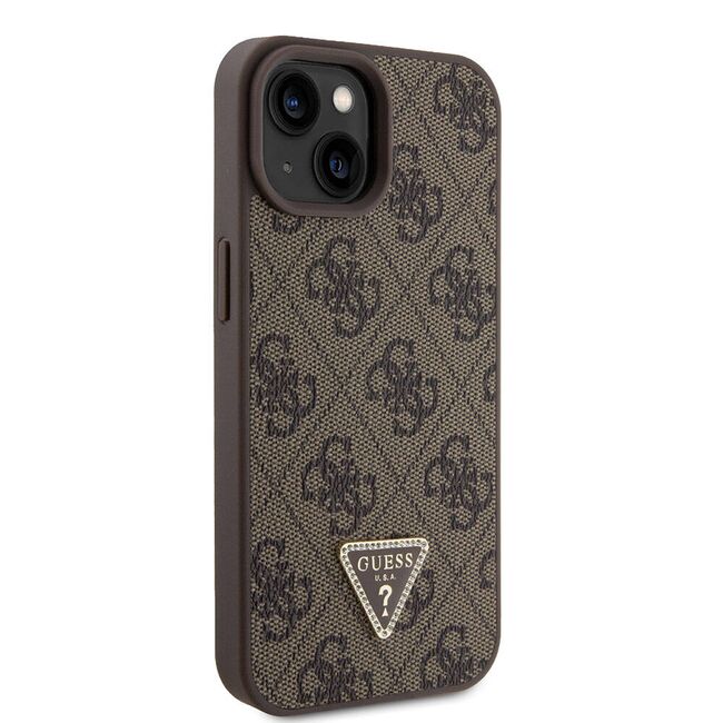 Husa premium  iPhone 15 pentru Guess Elegance Series - Maro