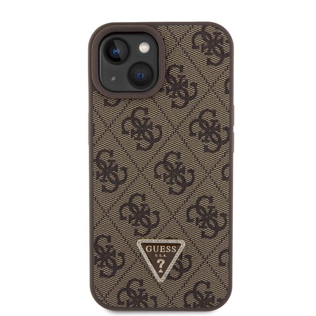 Husa premium  iPhone 15 pentru Guess Elegance Series - Maro