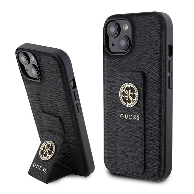 Husa premium  iPhone 15 pentru Guess Elegance Series - Negru electric