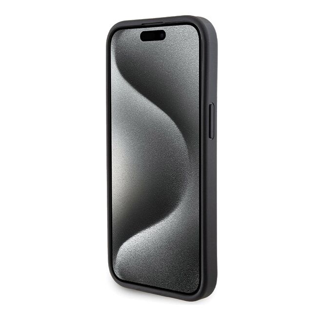 Husa premium  iPhone 15 pentru Guess Elegance Series - Negru electric
