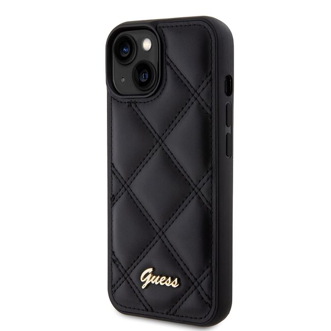 Husa premium  iPhone 15 pentru Guess Elegance Series - Negru