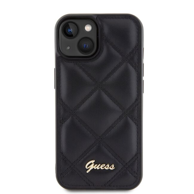 Husa premium  iPhone 15 pentru Guess Elegance Series - Negru