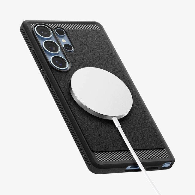 Husa premium pentru  Samsung Galaxy S25 Ultra Spigen - Rugged Armor MagSafe - Negru