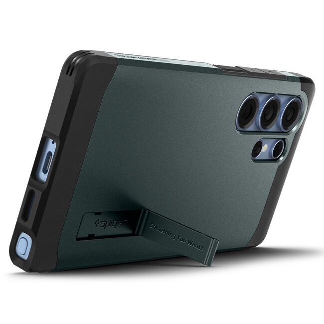 Husa premium pentru  Samsung Galaxy S25 Ultra Spigen - Tough Armor MagSafe kickstand - Verde