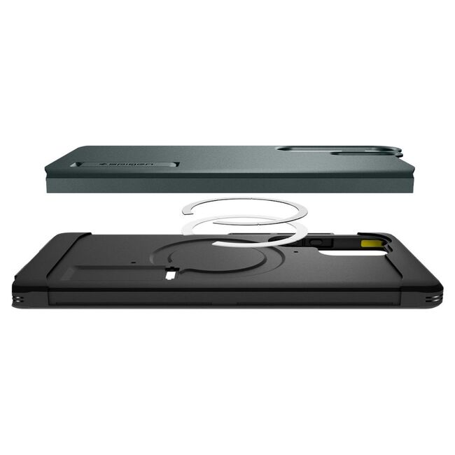 Husa premium pentru  Samsung Galaxy S25 Ultra Spigen - Tough Armor MagSafe kickstand - Verde