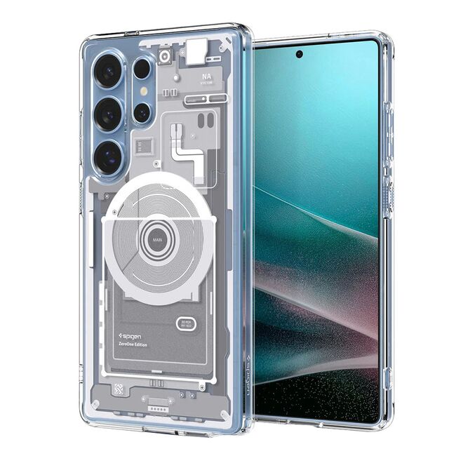 Husa premium pentru  Samsung Galaxy S25 Ultra Spigen Hybrid Zero One MagSafe - Alb