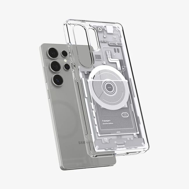 Husa premium pentru  Samsung Galaxy S25 Ultra Spigen Hybrid Zero One MagSafe - Alb