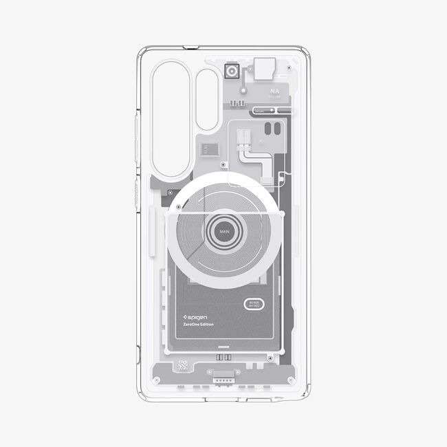 Husa premium pentru  Samsung Galaxy S25 Ultra Spigen Hybrid Zero One MagSafe - Alb